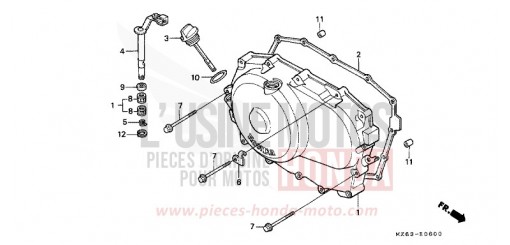 PANNEAU CARTER-MOTEUR D. NTV650T de 1996